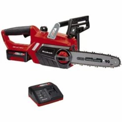 Einhell Tronçonneuse Sans Fil GE-LC 18/25 Li Kit - Power X-Change (18 V, Longueur Du Guide 25 Cm, Longueur De Coupe 23 Cm) Livré Avec Batterie 3,0Ah Et Chargeur
