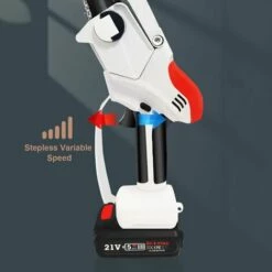 HAPPYSHOPPING Tronçonneuse Electrique Portative Sans Brosse A Une Main Scie A Bois Rechargeable Mini Coupe-bois Sans Fil Pour Jardinage Elagage Coupe, Modele: Prise UE -Tronçonneuse et accessoire Soldes 2022 41972804 5