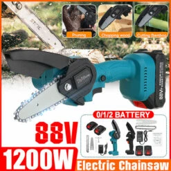 LBTN Mini Scie à Chaine 1200W Electrique élagage Portatif 88V Petite Chaine Rechargeable 2 Batterie 1200W 9 LBTN Mini Scie à Chaine 1200W Electrique élagage Portatif 88V Petite Chaine Rechargeable 2 Batterie 1200W -Tronçonneuse et accessoire Soldes 2022 42049949 4