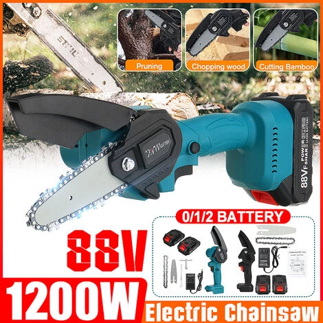 LBTN Mini Scie à Chaine 1200W Electrique élagage Portatif 88V Petite Chaine Rechargeable 2 Batterie 1200W 6 LBTN Mini Scie à Chaine 1200W Electrique élagage Portatif 88V Petite Chaine Rechargeable 2 Batterie 1200W – Image 4