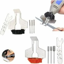TANABATA Scie Chaînes Outil Affûtage Kit D'affûtage Tronçonneuse Rotatif Kit Accessoire Chaîne Scie Tronçonneuse Affûtage Fixation Outil Scie Aiguiseur Guide Perceuse à Outils Pour Chaînes De Scie(2 Ensembles)