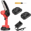 HAPPYSHOPPING Yuclam Mini Tronçonneuse A Main Sans Fil Tronçonneuse 6 Pouces 21V Tronçonneuse Electrique Tronçonneuse A Une Main Avec Protection Anti-eclaboussures Verrou De Securite Pour Le Jardinage D'arbres De Coupe De Bois Coupe Buisson, Modele: Prise UE