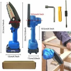 DAY PLUS Mini-tronçonneuse Avec Batterie 4 Pouces Petite Tronçonneuse à La Scie à Tronçonneuse à La Chaîne à La Ligne Unique Avec 1 Piles Et 1 Chaînes, Serrure De Sécurité, Tronçonneuse électrique Adaptée à L'horticulture / Arbres / En Bois De Jardin 10 DAY PLUS Mini-tronçonneuse Avec Batterie 4 Pouces Petite Tronçonneuse à La Scie à Tronçonneuse à La Chaîne à La Ligne Unique Avec 1 Piles Et 1 Chaînes, Serrure De Sécurité, Tronçonneuse électrique Adaptée à L'horticulture / Arbres / En Bois De Jardin -Tronçonneuse et accessoire Soldes 2022 43458825 4