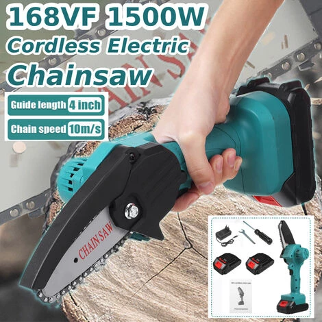 DMTOOL Scie D'élagage électrique Sans Fil 24 V 1500 W Mini Tron?onneuse Portable De 4 Pouces De Jardin (2 Piles) 5 DMTOOL Scie D'élagage électrique Sans Fil 24 V 1500 W Mini Tron?onneuse Portable De 4 Pouces De Jardin (2 Piles) – Image 3