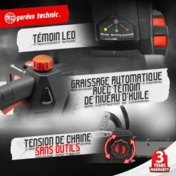 ELEM GARDEN TECHNIC Tronçonneuse Rechargeable 40V (2x20V) - Guide Et Chaîne Oregon - Livrée Avec 2 Batteries Et Chargeur -Tronçonneuse et accessoire Soldes 2022 46301064 3