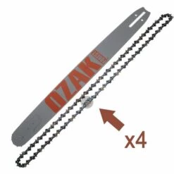 JARDIAFFAIRES Guide 60cm Avec 4 Chaines Pour Tronçonneuse Pas 3/8 Jauge 1,5mm Remplace 248ATMD009 -Tronçonneuse et accessoire Soldes 2022 46785390 3