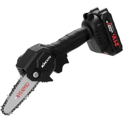 Tronçonneuse à Batterie KKmoon Mini Scie à Chaîne électrique Sans Fil Pour La Maison Scie à Chaîne Portative Pour L'exploitation Forestière Et L'abattage D'arbres Scie à Chaîne électrique Portative Au Lithium Avec Batterie + Chargeur + Chaîne + Clé, Prise 7 Tronçonneuse à Batterie KKmoon Mini Scie à Chaîne électrique Sans Fil Pour La Maison Scie à Chaîne Portative Pour L'exploitation Forestière Et L'abattage D'arbres Scie à Chaîne électrique Portative Au Lithium Avec Batterie + Chargeur + Chaîne + Clé, Prise – Image 5