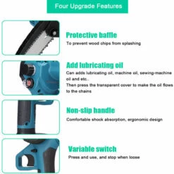 ASUPERMALL 21V 8Inch Scies D'élagage électriques Portables Petite Tronçonneuse à Fendre Le Bois, Outil De Travail Du Bois Pour Le Jardin -Tronçonneuse et accessoire Soldes 2022 47309726 5