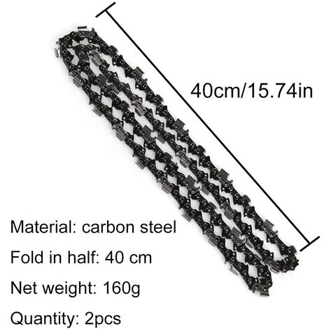 ECHOO 2PCS Chaînes De Tronçonneuse Authentiques, 16 " Chaîne Tronçonneuse 59 Maillons Longueur De Guide-chaîne 40 Cm Compatible Pour Titane Électrique 4 ECHOO 2PCS Chaînes De Tronçonneuse Authentiques, 16 " Chaîne Tronçonneuse 59 Maillons Longueur De Guide-chaîne 40 Cm Compatible Pour Titane Électrique – Image 2