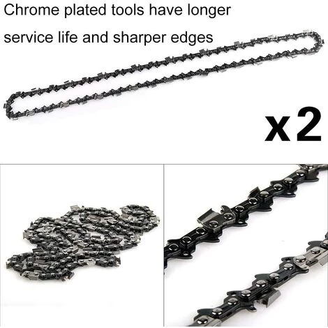 ECHOO 2PCS Chaînes De Tronçonneuse Authentiques, 16 " Chaîne Tronçonneuse 59 Maillons Longueur De Guide-chaîne 40 Cm Compatible Pour Titane Électrique 5 ECHOO 2PCS Chaînes De Tronçonneuse Authentiques, 16 " Chaîne Tronçonneuse 59 Maillons Longueur De Guide-chaîne 40 Cm Compatible Pour Titane Électrique – Image 3
