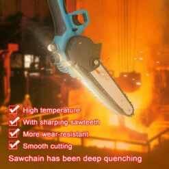 HAPPYSHOPPING Guide De 4 "+ 6" Mini Scie à Chaîne électrique Rechargeable Domestique Scie électrique Au Lithium Portable à Deux Puissances Une Charge, Moteur Brossé, Emballage En Carton, Norme Européenne 220 V -Tronçonneuse et accessoire Soldes 2022 49189972 5