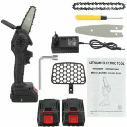 ZEBRAA Scie à Chaine électrique Sans Fil Tron?onneuse 18V 2400W 4" 2 Batteries BLMIATKO Pour Outils De Jardinage à Bois -Tronçonneuse et accessoire Soldes 2022 50051805 2