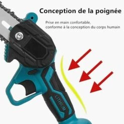 GISAM 6 Pouces 21V 2 Battery 2PCS Chaîne 850W 1800rpm Tronçonneuse à Batterie - Bleu -Tronçonneuse et accessoire Soldes 2022 51179714 3
