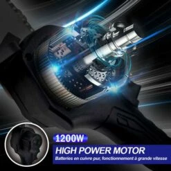 Scie à Chaîne électroportative 1200W Mini Tronçonneuse électrique Onevan - 6 Pouces Sans Fil Pour Makita - Rouge Avec 2 Batteries 2 Chaînes - Vitesse Réglable Pour La Coupe Du Bois -Tronçonneuse et accessoire Soldes 2022 51214326 3