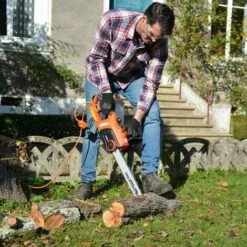 OXEO Tronçonneuse Électrique 230V - 2200 W - Auto-Affûtage - Guide De 50 Cm - Système Anti-rebond De La Chaîne -Tronçonneuse et accessoire Soldes 2022 51264901 5