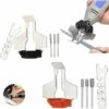 Fei Yu Scie Chaînes Outil Affûtage Kit D'affûtage Tronçonneuse Rotatif Kit Accessoire Chaîne Scie Tronçonneuse Affûtage Fixation Outil Scie Aiguiseur Guide Perceuse à Outils Pour Chaînes De Scie(2 Ensembles)