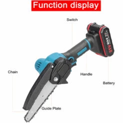ASUPERMALL 21V 6Inch Scies D'élagage électriques, Petite Tronçonneuse Pour Fendre Le Bois, Moteur à Balai Pour Le Jardin Et Le Verger, 1 Batterie - 1 Batterie -Tronçonneuse et accessoire Soldes 2022 52557591 3