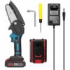 ASUPERMALL 21V 4Inch Scies D'élagage électriques, Petite Tronçonneuse Pour Fendre Le Bois, Moteur à Balai Pour Le Jardin Et Le Verger, 2 Batteries - 2 Batteries -Tronçonneuse et accessoire Soldes 2022 52557596 1