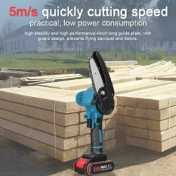 ASUPERMALL 21V 4Inch Scies D'élagage électriques, Petite Tronçonneuse Pour Fendre Le Bois, Moteur à Balai Pour Le Jardin Et Le Verger, 2 Batteries - 2 Batteries -Tronçonneuse et accessoire Soldes 2022 52557596 4