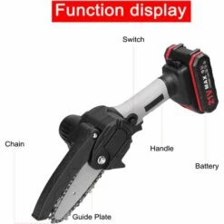 ASUPERMALL 21V 4Inch Scies D'élagage électriques, Petite Tronçonneuse Pour Fendre Le Bois, Moteur à Balai, 1 Batterie - 1 Batterie -Tronçonneuse et accessoire Soldes 2022 52557598 3