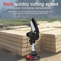 ASUPERMALL 21V 4Inch Scies D'élagage électriques, Petite Tronçonneuse Pour Fendre Le Bois, Moteur à Balai, 1 Batterie - 1 Batterie -Tronçonneuse et accessoire Soldes 2022 52557598 4