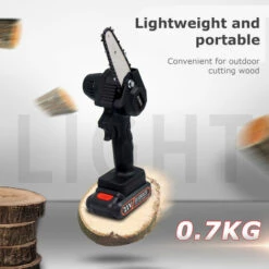 LIFCAUSAL Mini Tronçonneuse, Scie électrique Portable Rechargeable 500 W, Petite Tronçonneuse à Bois Sans Fil Pour La Coupe De Bois De Branche D'arbre, Noir -Tronçonneuse et accessoire Soldes 2022 52728419 5