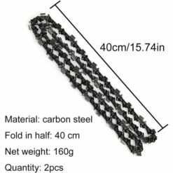 QERSTA Lot De 2 Chaînes De Tronçonneuse Authentiques, Chaîne De Tronçonneuse Rotatech 16" 59 Maillons Longueur 40 Cm Pour Titane électrique -Tronçonneuse et accessoire Soldes 2022 53259474 2