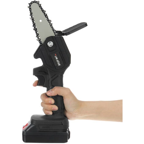 JMAX 18V Scie à Chaine Tronconneuse à Batterie 4 Pouces Guide Portable électrique Sans Fil Avec 2 Batterie 2500mah Noir 5 JMAX 18V Scie à Chaine Tronconneuse à Batterie 4 Pouces Guide Portable électrique Sans Fil Avec 2 Batterie 2500mah Noir – Image 3