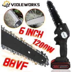 JMAX Tronçonneuse à Batterie 6'' 88VF 2 Batterie Portable Scie Électrique Jardin Logging Chaîne - Noir 9 JMAX Tronçonneuse à Batterie 6'' 88VF 2 Batterie Portable Scie Électrique Jardin Logging Chaîne - Noir -Tronçonneuse et accessoire Soldes 2022 53818322 3