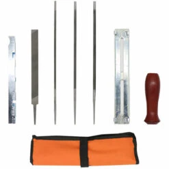 SUPERSELLER Kit De 8 Limes Pour Aiguiseur De Tronçonneuse Outil à Main Pour Affûter Une Scie à Chaîne électrique Comprend Une Lime Ronde De 5/32 3/16 7/32 Pouces, Une Lime Plate, Un Manche En Bois, Un Guide De Classement, Une Jauge De Profondeur, Une Pochette - 8 PIÈ -Tronçonneuse et accessoire Soldes 2022 53820824 3