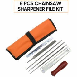 SUPERSELLER Kit De 8 Limes Pour Aiguiseur De Tronçonneuse Outil à Main Pour Affûter Une Scie à Chaîne électrique Comprend Une Lime Ronde De 5/32 3/16 7/32 Pouces, Une Lime Plate, Un Manche En Bois, Un Guide De Classement, Une Jauge De Profondeur, Une Pochette - 8 PIÈ -Tronçonneuse et accessoire Soldes 2022 53820824 4