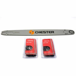 CHESTERGARDEN Guide 18'' (45 Cm) + 2 Chaînes 72 Maillons Pour Tronçonneuse - CHESTER