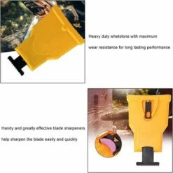 Aiguiseur De Dents Pour Tronçonneuse,Aiguiseur Automatique(1Pcs), Pierre à Aiguiser Remplaçable(3 Pcs), Ajustement Barre De Guidage,Starlight -Tronçonneuse et accessoire Soldes 2022 54053142 5