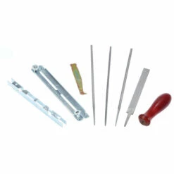 SUPERSELLER Kit De Limes Pour Affûteur De Tronçonneuse Ensemble De Pièces De Chaîne Pour Affûteur De Chaîne De Tronçonneuse, Limes 5/32, 3/16 Et 7/32 Pouces, Manche En Bois, Jauge De Profondeur Et Pochette à Outils Pour Affûter Et Limer Toutes Les Lames De Tronçonneu -Tronçonneuse et accessoire Soldes 2022 54238675 3