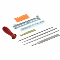 SUPERSELLER Kit De Limes Pour Affûteur De Tronçonneuse Ensemble De Pièces De Chaîne Pour Affûteur De Chaîne De Tronçonneuse, Limes 5/32, 3/16 Et 7/32 Pouces, Manche En Bois, Jauge De Profondeur Et Pochette à Outils Pour Affûter Et Limer Toutes Les Lames De Tronçonneu -Tronçonneuse et accessoire Soldes 2022 54242480 5