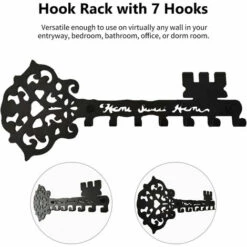 LIFCAUSAL Cintre En Métal Avec 7 Crochets Crochet Mural En Forme De Clé Crochet De Stockage De Perçage Sans Clous Crochets De Serviette De Cuisine Antirouille Porte D'entrée Décoration De La Maison -Tronçonneuse et accessoire Soldes 2022 54378090 2
