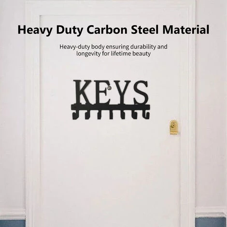 LIFCAUSAL Support à Crochets Avec 7 Crochets En Forme De Clés Support à Crochets Mural Crochet De Stockage De Forage Sans Clous Crochet De Serviette De Cuisine Antirouille Cintre 6 LIFCAUSAL Support à Crochets Avec 7 Crochets En Forme De Clés Support à Crochets Mural Crochet De Stockage De Forage Sans Clous Crochet De Serviette De Cuisine Antirouille Cintre – Image 4