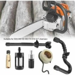 Trousse Filtre Durite D'essence Pompe à Huile Pompe à Huile De Vis Sans Fin Pour Stihl MS180 MS170 180 018 017 Abordable Pièces Rechange Tronçonneuse Accessoires, Ensemble De 6 Pièces，Fontainebleau -Tronçonneuse et accessoire Soldes 2022 55490009 4