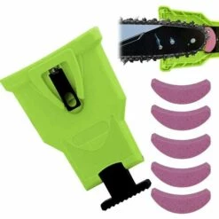 SUPERMARKET Affûteur De Tronçonneuse Avec 5 Pierres D'affûtage Affûteuse De Chaîne De Tronçonneuse Pour Guides De 14 à 20 Pouces Et Barre De Scie à Chaîne à 2 Trous,Superma,vert -Tronçonneuse et accessoire Soldes 2022 55490079 5