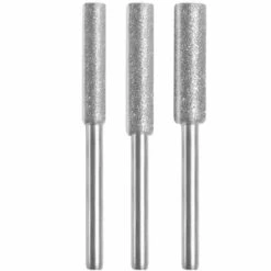 SUPERMARKET Lot De 3 Aiguiseurs De Tronçonneuse Diamantée Pour Aiguiser Les Lames De Tronçonneuse - 4/4,8/5,5 Mm - Argentés,Superma