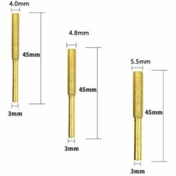 SUPERMARKET 18 Pièces Diamant Tronçonneuse Aiguiseur Burr Pierre Outil D'affûtage-4m​​m, 4.8mm 5.5mm Meules D'Affutage Et AiguisageChaine Tronçonneuse--pour La Céramique, Le Verre De Jade, Le Carbure Cémenté,Superma -Tronçonneuse et accessoire Soldes 2022 55568261 2