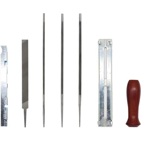 Aiguiseur De Chaîne Kit D'aiguiseur De Tronçonneuse Pour TronçonneuseEnsemble De Sac De Lime Pour Tronçonneuse Lime Pour Tronçonneuse Manche En Bois Ensemble De Lime à Chaîne De Meulage -Macaron 5 Aiguiseur De Chaîne Kit D'aiguiseur De Tronçonneuse Pour TronçonneuseEnsemble De Sac De Lime Pour Tronçonneuse Lime Pour Tronçonneuse Manche En Bois Ensemble De Lime à Chaîne De Meulage -Macaron – Image 3