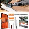 DONTODENT Kit D'Affûtage Universel Portable Pour Tronçonneuse,Ensemble De 10 Limes Pour Tronçonneuse
