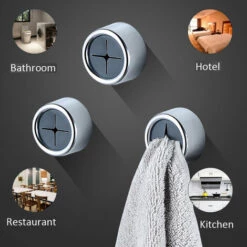 LIFCAUSAL Porte-serviettes De Cuisine Rond Auto-adhésif Porte-serviettes Support Mural Crochet Pour Serviettes à Main Porte-serviettes Cintre Pour Porte D'armoire -Tronçonneuse et accessoire Soldes 2022 56624309 2