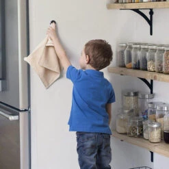 LIFCAUSAL Porte-serviettes De Cuisine Rond Auto-adhésif Porte-serviettes Support Mural Crochet Pour Serviettes à Main Porte-serviettes Cintre Pour Porte D'armoire -Tronçonneuse et accessoire Soldes 2022 56624309 5