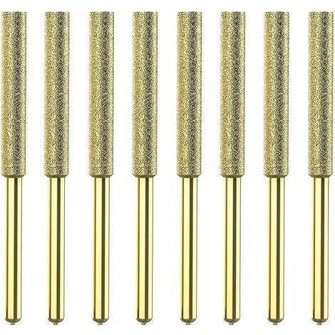 ASUPERMALL 8Pcs Meches De Tronconneuse Affuteuse Diamantee Plaquee Titane Lime De Tronconneuse Electrique Haute Durete - 4Mm 3 ASUPERMALL 8Pcs Meches De Tronconneuse Affuteuse Diamantee Plaquee Titane Lime De Tronconneuse Electrique Haute Durete - 4Mm