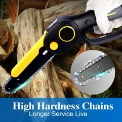 Scie à Chaîne électroportative Sans Fil Sans Brosse 6 Pouces Mini Tronçonneuse Onevan - Jaune - Pour La Coupe Du Bois Pour Makita 18V Batterie - Sans Batterie -Tronçonneuse et accessoire Soldes 2022 57334197 3