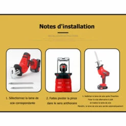 Cisea Mini Tronçonneuse à Batterie Avec Batterie Rechargeable 18 V, Tronçonneuse électrique Sans Fil Avec Bouton De Sécurité Pour Couper Du Bois -Tronçonneuse et accessoire Soldes 2022 57963221 3