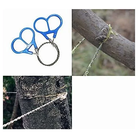 Fei Yu 5pcs Scie à Fil En Acier Inoxydable Tronçonneuse De Poche Mini Câble Engrenage Pole Scie Trousse De Survie De Tronçonneuse D'urgence 4 Fei Yu 5pcs Scie à Fil En Acier Inoxydable Tronçonneuse De Poche Mini Câble Engrenage Pole Scie Trousse De Survie De Tronçonneuse D'urgence – Image 2