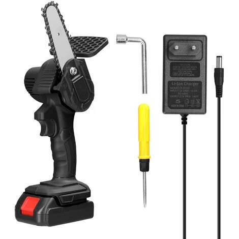 TANCYCO Scies à élaguer électriques à Batterie Au Lithium Rechargeable 21V 4 Pouces Petit Moteur De Brosse De Tronçonneuse à Fendre Le Bois Outil électrique à Une Main Pour Le Travail Du Bois (noir Avec 1 Batterie) 3 TANCYCO Scies à élaguer électriques à Batterie Au Lithium Rechargeable 21V 4 Pouces Petit Moteur De Brosse De Tronçonneuse à Fendre Le Bois Outil électrique à Une Main Pour Le Travail Du Bois (noir Avec 1 Batterie)